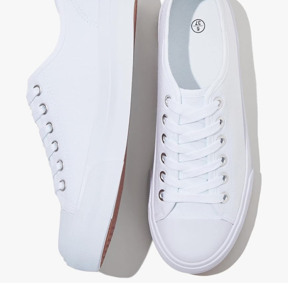 Classic White Canvas Sneakers - Picture 8 of 8